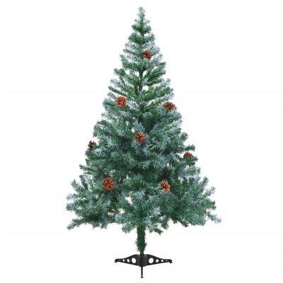 vidaXL Weihnachtsbaum Gefrostet mit Beleuchtung & Zapfen 150 cm