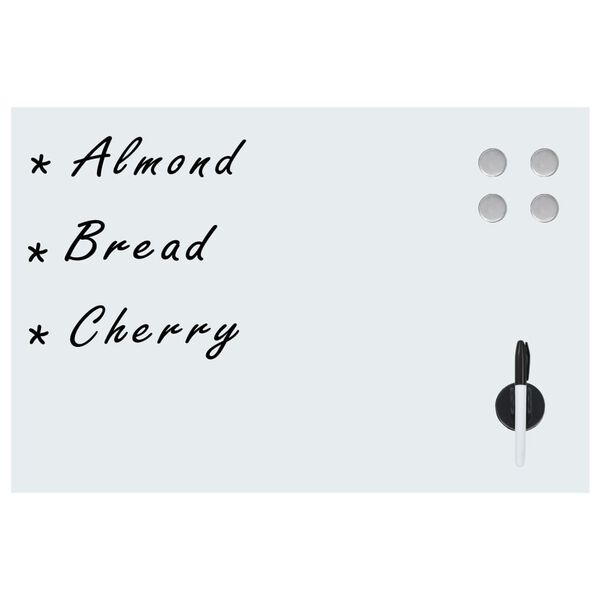 vidaXL Magnettafel Wandmontage Glas 50x30 cm