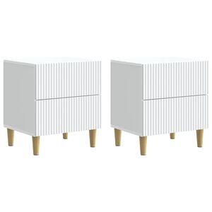 vidaXL Nachttisch 2 Stk. Wei&szlig; 43 x 34,5 x 48 cm Holzwerkstoff