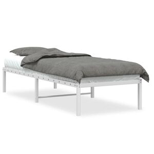 vidaXL Bettgestell Metall Wei&szlig; 75x190 cm