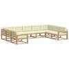 vidaXL Outdoor-Sofagarnitur 9 stk. Wei&szlig; und Creme