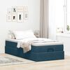 vidaXL Ottoman-Bett mit Matratze Dunkelblau 90x200 cm Samt