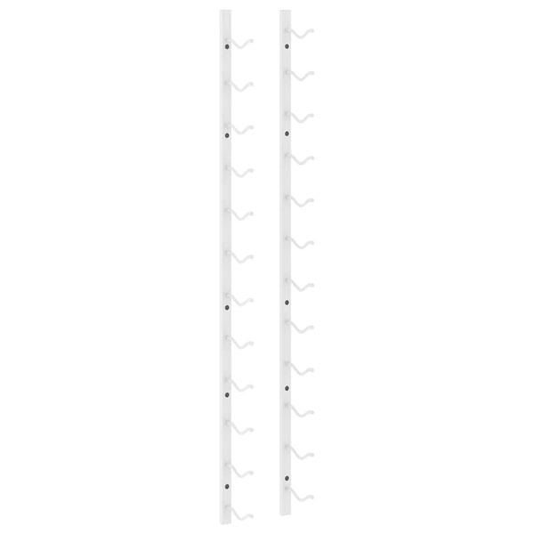 vidaXL Wand-Weinregal f&uuml;r 12 Flaschen Wei&szlig; Eisen