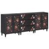 vidaXL Stauraumschr&auml;nke 3 Stk. 180 x 33 x 75 cm Massivholz Mango