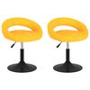 vidaXL Esszimmerst&uuml;hle 2 Stk. Drehbar Senfgelb Samt