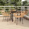vidaXL 5-tlg. Garten-Essgruppe Poly Rattan