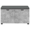 vidaXL Flurbank mit Kissen mit Speicher Beton Grau 80 x 46 x 46 cm