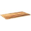 vidaXL Tischplatte 120x60x2,5 cm Rechteckig Raues Massivholz Mango