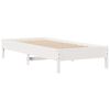 vidaXL Massivholzbett mit Regal ohne Matratze Wei&szlig; 75x190 cm Kiefer