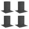 vidaXL runder Bodenanker 4 pcs Anthrazit 15 x 15 x 15 cm Metall