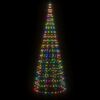 vidaXL LED-Weihnachtsbaum f&uuml;r Fahnenmast 550 LEDs Mehrfarbig 300 cm