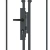 vidaXL Gartentor mit gew&ouml;lbtem Oberteil Grau 400 x 100 cm Stahl