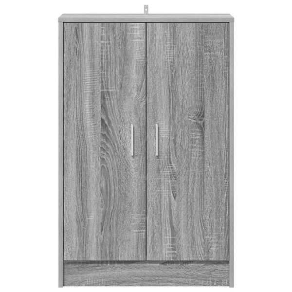 vidaXL Schuhschrank Grau Sonoma 60x35x92 cm Holzwerkstoff