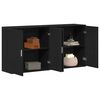 vidaXL Sideboard 2 pcs Schwarz Eichen-Optik 79 x 38 x 80 cm