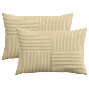 vidaXL Kissenbezug 2 pcs ALMELO Grau-Gr&uuml;n 30 x 50 cm Cord