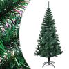 vidaXL K&uuml;nstlicher Weihnachtsbaum Schillernde Spitzen Gr&uuml;n 210 cm PVC