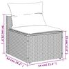 vidaXL Gartensofas ohne Armlehnen mit Kissen 2 Stk. Beige Poly Rattan