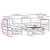vidaXL 7-tlg. Garten-Lounge-Set mit Kissen Massivholz Kiefer