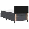 vidaXL Boxspringbett Dunkelgrau und Wei&szlig; 193 x 90 x 88 cm Cordstoff