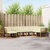 vidaXL Outdoor-Sofagarnitur mit Kissen 8 pcs Natur und Creme