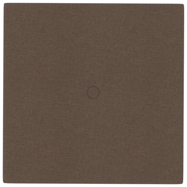 vidaXL Wandpaneele 12 Stk. Braun 30x30 cm Stoff 1,08 m&sup2;
