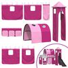 vidaXL Kinderloftbett Wei&szlig; und Rosa 74,5 x 190 cm Metall
