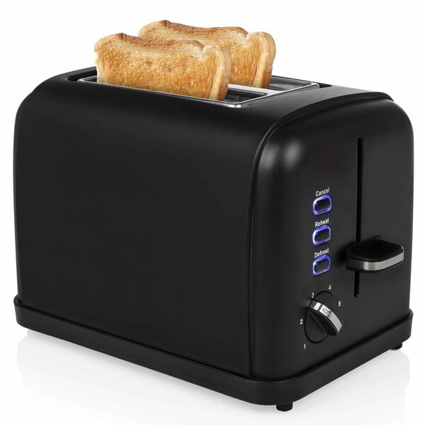 Princess Toaster 950 W Edelstahl Mattschwarz