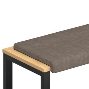 vidaXL Bankkissen Kunstleder Grau Tiefe 35 cm