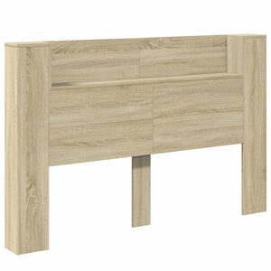 vidaXL Kopfteil-Schrank mit LED mit Regal Sonoma 160 x 16,5 x 103,5 cm