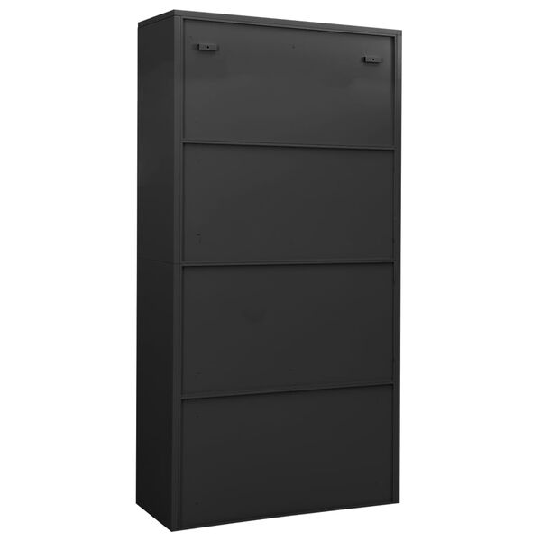 vidaXL B&uuml;roschrank Anthrazit 90x40x180 cm Stahl