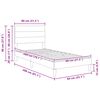 vidaXL Bettrahmen mit Kopfteil Dunkelgr&uuml;n 80 x 200 cm Stoff