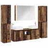 vidaXL Badezimmerm&ouml;bel-Set 6 pcs Altholz Ingenieurholz und Glas