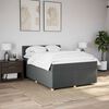 vidaXL Boxspringbett mit Matratze Dunkelgrau 140x190 cm Stoff