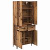 vidaXL Highboard Wandmontiert Altholz 69,5 x 34 x 180 cm Holzwerkstoff