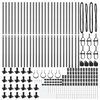 vidaXL Zaunpfosten Sonstiges 26 pcs Grau 3,2 x 3,2 x 78,5 cm Stahl