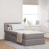 vidaXL Bett mit Stauraum und LED mit Matratze Taupe 90 x 200 cm Stoff
