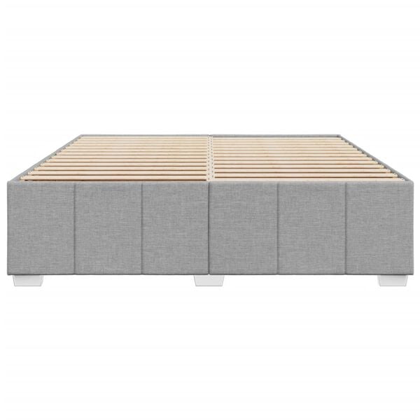 vidaXL Bettgestell ohne Matratze Hellgrau 200x200 cm Stoff