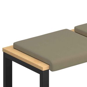vidaXL Bankkissen 2 stk. Strukturiertes Samt Khaki Tiefe 35 cm
