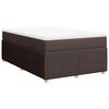 vidaXL Boxspringbett mit Matratze Dunkelbraun 120x190 cm Stoff