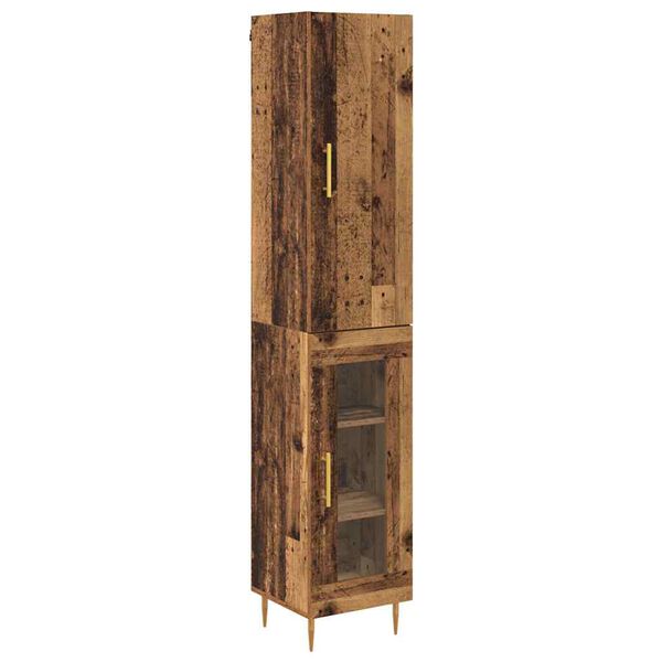 vidaXL Highboard 2 pcs Altholz Holzwerkstoff