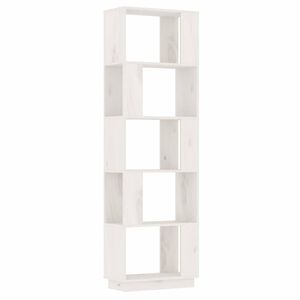 vidaXL B&uuml;cherregal/Raumteiler Wei&szlig; 51x25x163,5 cm Massivholz Kiefer