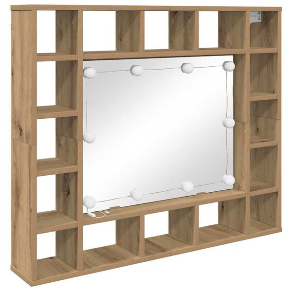 vidaXL Spiegelschrank Artisan-Eiche 91 x 15 x 76,5 cm Holzwerkstoff