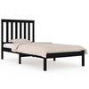 vidaXL Massivholzbett Schwarz Kiefer 100x200 cm