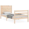 vidaXL Massivholzbett mit Kopfteil 100x200 cm