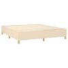 vidaXL Boxspringbett mit Matratze Creme 180x200 cm Stoff