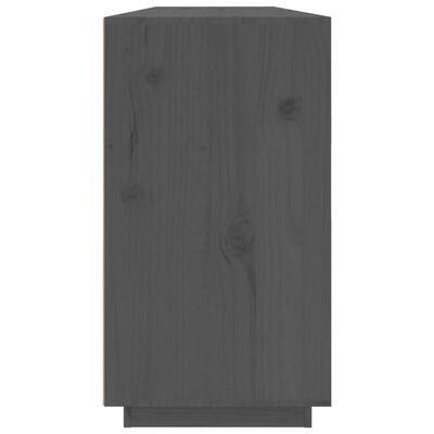 vidaXL Sideboard Grau 100x40x75 cm Massivholz Kiefer