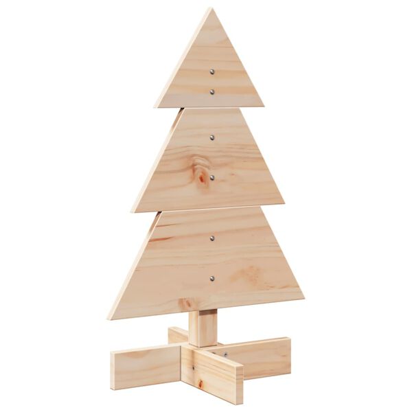 vidaXL Weihnachtsbaum Holz zum Schm&uuml;cken 60 cm Massivholz Kiefer