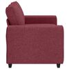 vidaXL 2-Sitzer-Sofa Weinrot 120 cm Stoff