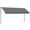 vidaXL Markise Einziehbar Anthrazit 400x150 cm Stoff und Stahl