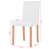 vidaXL Esszimmertisch und Stühle 5-tlg. Kunstleder Eiche Cremeweiß